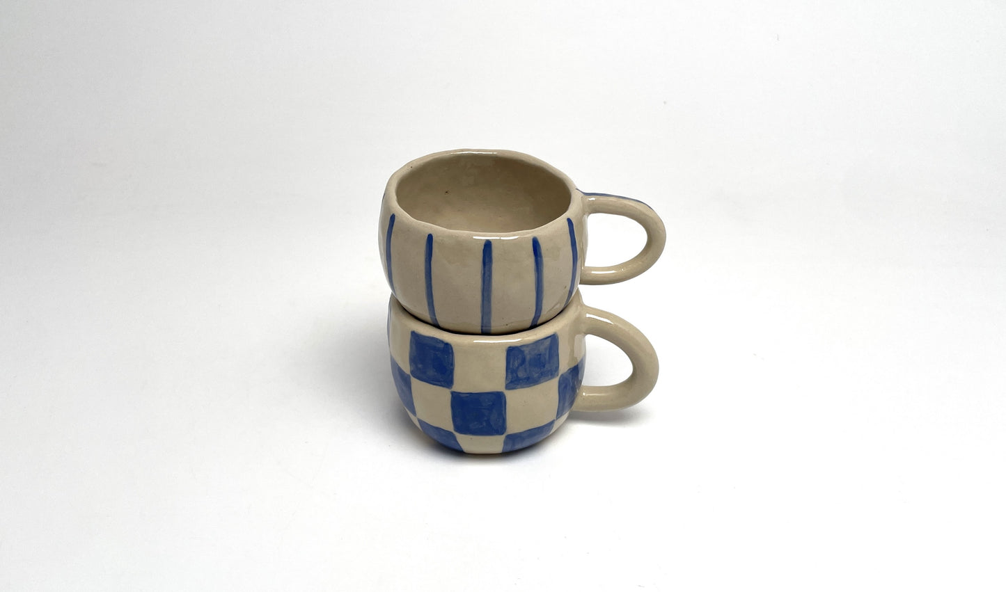 Stripped cup - Deep blue