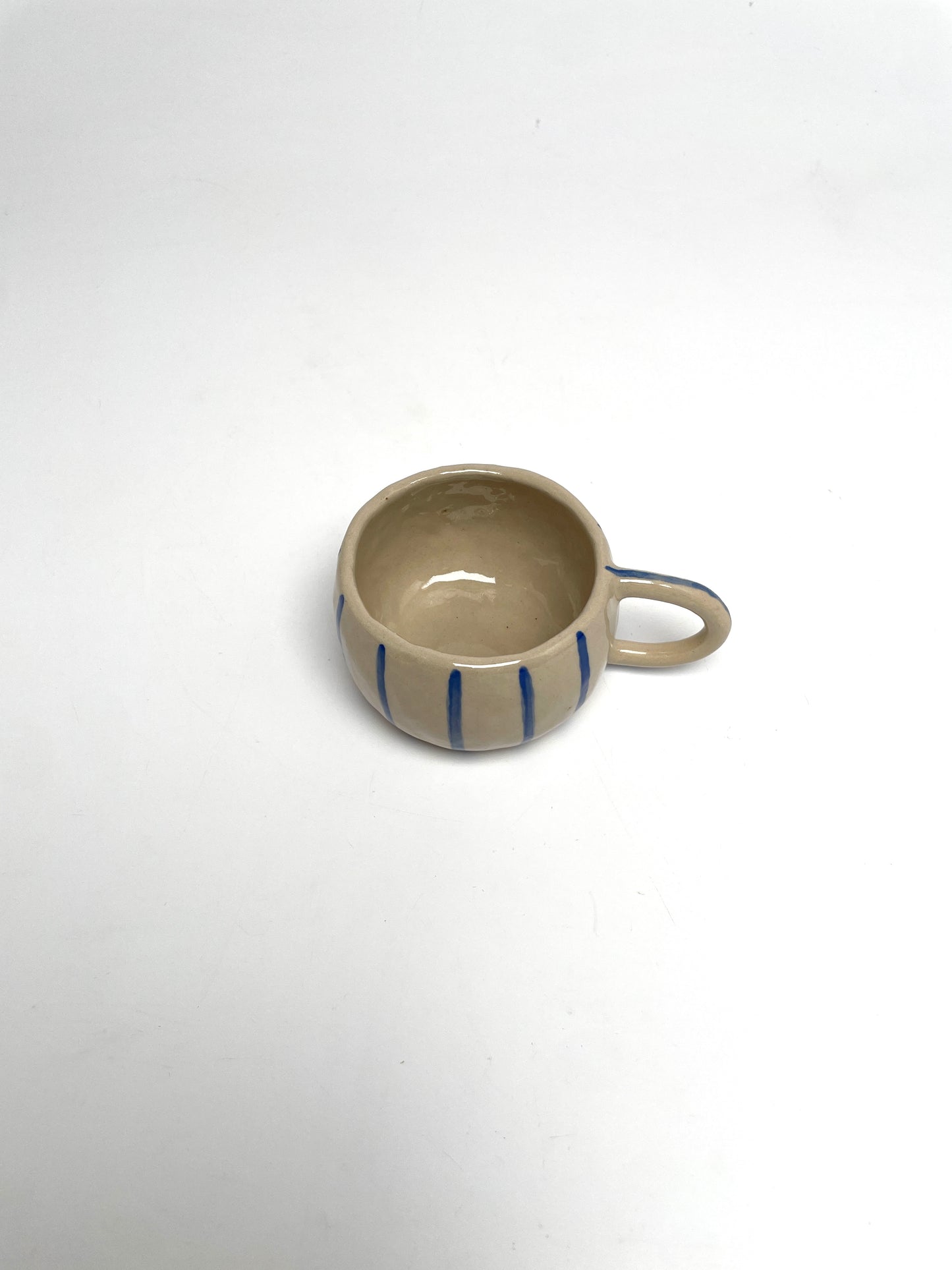 Stripped cup - Deep blue